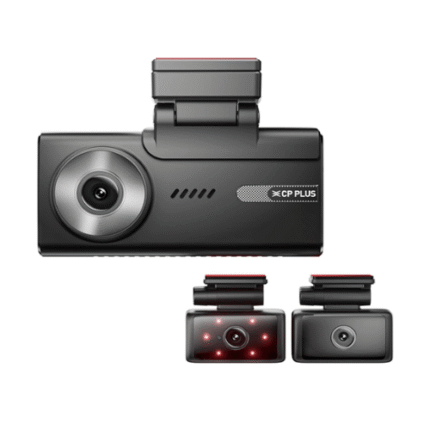 CP PLUS CP-F83C 4K Front, Rear & Cabin Dashcam with GPS | 8MP 2K Reoslution| in-Built GPS & G-Sensor | 4" Inch Touch Screen Display | Supports Night Vision | Supports SD Card Upto 1TB Max