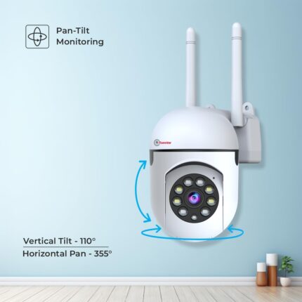 Trueview 2MP Smart CCTV Wi-fi Home Security Camera with Pan Tilt 360° View, 2 Way Talk, Cloud Monitor, Motion Detect, Supports SD Card Up to 256 GB, Night Vision, Alexa (2mp-Robot) 2MP Smart Robot Wi-Fi Camera